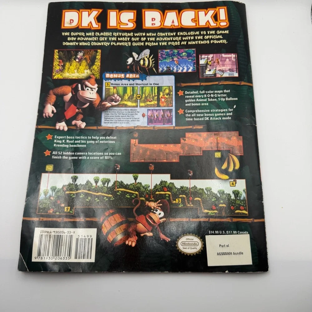 Nintendo Official Guide Book Donkey Kong Game Boy Advance Country Player Guide